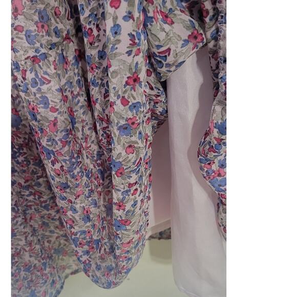 BB Dakota by Steve Madden Dress Womens Large Floral Chiffon Sleeveless Midi Boho - Picture 6 of 10